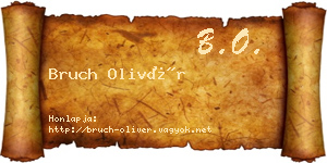 Bruch Olivér névjegykártya