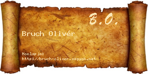 Bruch Olivér névjegykártya
